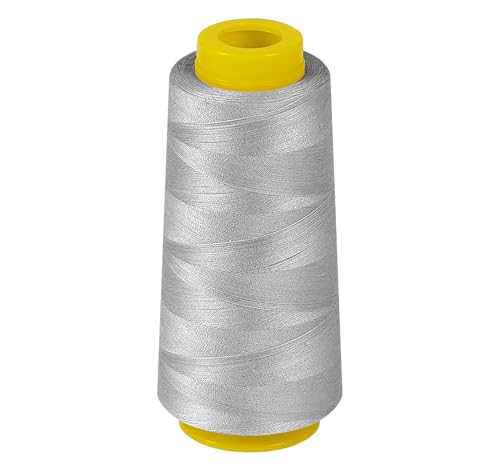 StiVerse Overlock-Faden, 1800 m, Hellgrau, Allzweckgarn zum Nähen, Overlockgarn, Polyesterfaden 40 s/2 für Overlock, Quilten, Teilen, Nähmaschine von StiVerse