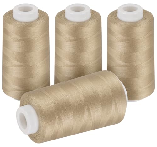 StiVerse Overlockgarn, 4 Kegel, 274 m pro Spule, Allzweck-Polyesterfaden, 40S/2, zum Nähen, Serger, Overlock, Quilten, Stück-Dark Khaki von StiVerse