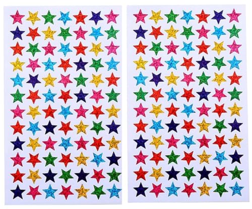 Stianiiie 2100Pcs Aufkleber für Kinder - 7 Farben Laser Wasserdichte Sternaufkleber für Wasserflasche, Schülerplaner Schullehrer Kinder Sticker Belohnung Stianiiie 2100Pcs Aufkleber für Kinder - 7 Farben Laser Wasserdichte Sternaufkleber für Wasserflasche, Schülerplaner Schullehrer Kinder Sticker Belohnung von Stianiiie