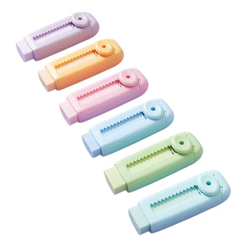 Retractable Radiergummi Für Kinder - 6 Stücke Künstlerradierer mit Hülle - Tragbarer Schülerbedarf | Schule Büro Arbeitsplatz Retractable Radiergummi Für Kinder - 6 Stücke Künstlerradierer mit Hülle - Tragbarer Schülerbedarf | Schule Büro Arbeitsplatz von Stibtmr