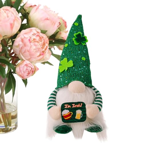 St. Patricks Day Gnome, St. Patricks Day Gnomes Plüsch | Glückliche grün beleuchtete Zwerge, Dekorationen für Zuhause mit Kleeblatt-Paillettenhut - Tischdekoration für zu Hause, handgefertigte St. Pat St. Patricks Day Gnome, St. Patricks Day Gnomes Plüsch | Glückliche grün beleuchtete Zwerge, Dekorationen für Zuhause mit Kleeblatt-Paillettenhut - Tischdekoration für zu Hause, handgefertigte St. Pat von Stibtmr