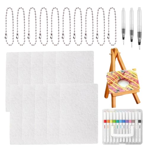 Stibtmr Magische Puffy Farbe Schaum Textur Malset Puffy Paint Foam Textur Malerei Kit Mit 12 Markern Und 10 Rechteckige Schaumstrukturpapier von Stibtmr