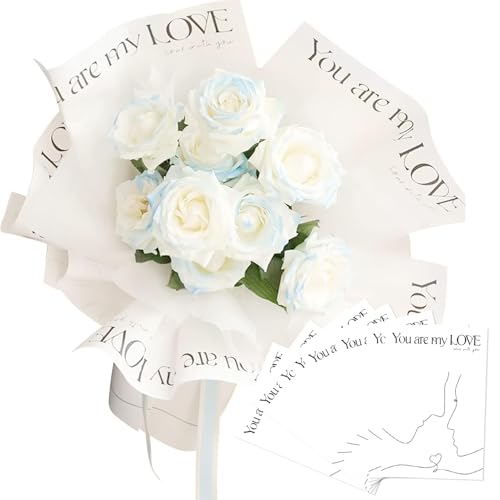 100 Blumenblumenpapier 12x18 wasserdichte verdickte koreanische Blumenstraußpapier für Geburtstag Hochzeitsurlaub Dekoration von Stibzeup