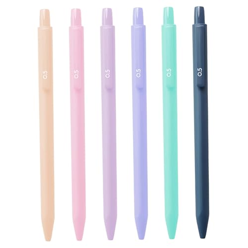 Druckbleistift Set: 6 Druckbleistifte (0, 5 mm), ästhetisch, mit Clip und Radiergummi zum Zeichnen und Schreiben von Stibzeup