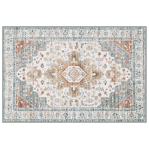 Eingangsrad Teppich, 24x35 Nicht rutscher ethnischer Stil-Fläche Teppich schmutzbeständiger Ultra dünner Türmatten Dekorativer Teppichläufer Vintage für den Eingangsraum der Haustür, weißer Eingang Eingangsrad Teppich, 24x35 Nicht rutscher ethnischer Stil-Fläche Teppich schmutzbeständiger Ultra dünner Türmatten Dekorativer Teppichläufer Vintage für den Eingangsraum der Haustür, weißer Eingang von Stibzeup