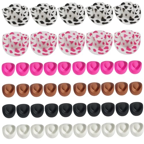 Stibzeup 50pcs Mini Plastik Cowboy Hüte, winzige mehrfarbige westliche Handwerkshüte für Party Dollhouse Dekoration Stibzeup 50pcs Mini Plastik Cowboy Hüte, winzige mehrfarbige westliche Handwerkshüte für Party Dollhouse Dekoration von Stibzeup