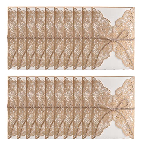 Stibzeup Hochzeitseinladungskarten Umschlag leer Kraftpapier Innenblätter Party Einladungen 20pcs Golden Stibzeup Hochzeitseinladungskarten Umschlag leer Kraftpapier Innenblätter Party Einladungen 20pcs Golden von Stibzeup