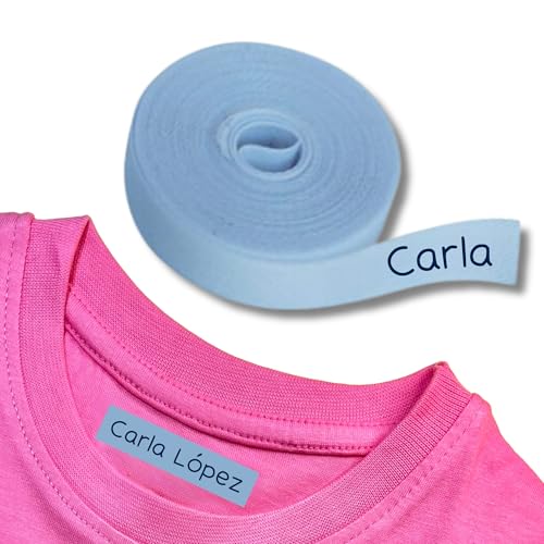 SticTag Personalisierbares Band zum Aufbügeln für Kinder und zum Beschriften mit Namen und Kennzeichnung auf dem Cole (Blau) von SticTag