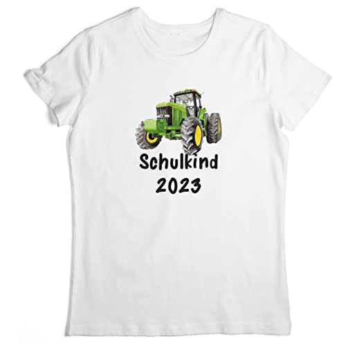 Bügelbild Schulkindshirt - Traktor - Aufbügelbild Kinder von Stick & Style