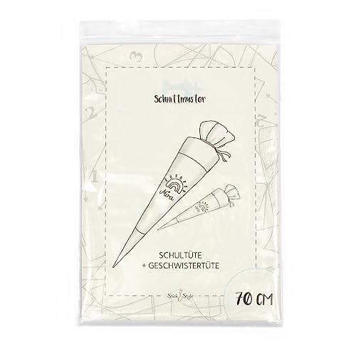 Schnittmuster aus Papier für Schultüte 70 cm Schnittmuster aus Papier für Schultüte 70 cm von Stick & Style