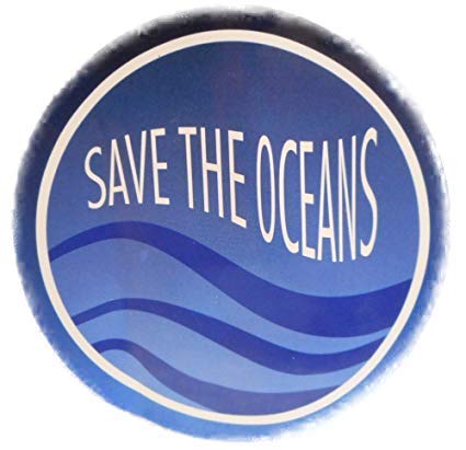 Save the Oceans Ozean Umweltschutz Aufkleber ca. 9 cm Ø Sticker Deko GOR 14 von Sticker Aufkleber Tattoos