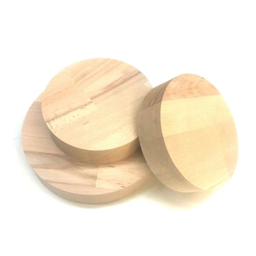 Buche Runde Holzscheibe Leimholz Holz Rund Scheibe Tischplatte Rundholz Scheiben Kreis Basteln (Stärke/Dicke 18mm, Ø 60mm) von Sticker Design Shop