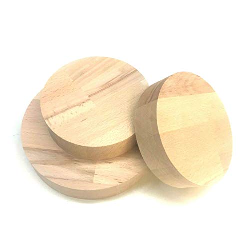 Sticker Design Shop Runde Holzscheibe Rund Holz Buche Leimholz Platte 27mm Stark Ø 80-590mm (Ø 180mm) von Sticker Design Shop