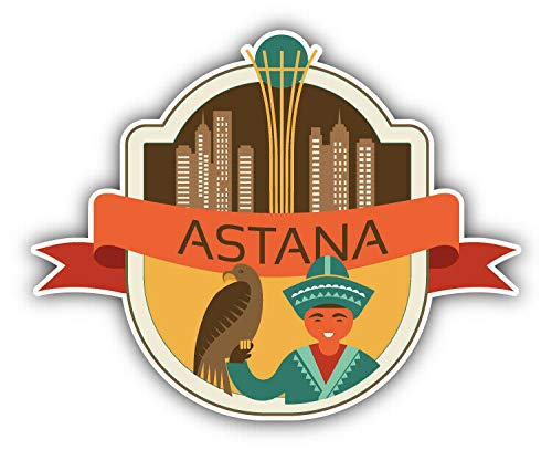 10cm! Klebe-Folie Wetterfest Made-IN-Germany Astana Kazakhstan World City Travel Label Badge G148 UV&Waschanlagenfest Auto-Aufkleber Sticker Decal 10cm! Klebe-Folie Wetterfest Made-IN-Germany Astana Kazakhstan World City Travel Label Badge G148 UV&Waschanlagenfest Auto-Aufkleber Sticker Decal von Sticker-Designs
