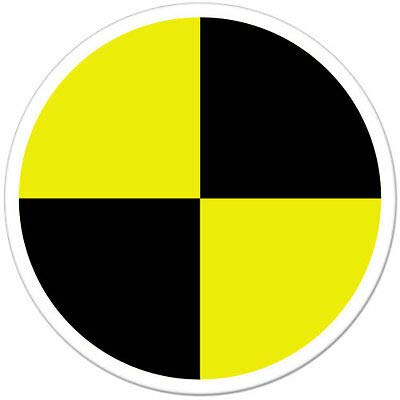 12cm! Klebe-Folie Wetterfest Made-IN-Germany Crash Test Target car K1526 UV&Waschanlagenfest Auto-Aufkleber Sticker Decal von Sticker-Designs