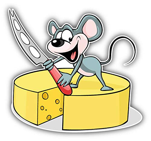 15cm! Klebe-Folie Wetterfest kompatibel für: Maus-Käse Cartoon Comic H1917 UV&Waschanlagenfest Auto-Aufkleber Sticker Decal 15cm! Klebe-Folie Wetterfest kompatibel für: Maus-Käse Cartoon Comic H1917 UV&Waschanlagenfest Auto-Aufkleber Sticker Decal von Sticker-Designs