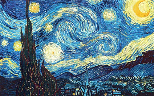 Sticker-Designs 10cm! Klebe-Folie Wetterfest Made-IN-Germany Van Gogh Starry Night fine Art UV&Waschanlagenfest Auto-Aufkleber Profi-Qualität! F2698 von Sticker-Designs