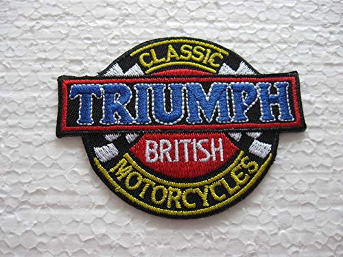 Patch - Triumph Flyer - Auto - Motorrad - Motorcycle- Motorsport - Racing Car Team - Classic - Patches - Aufnäher Embleme Bügelbild Aufbügler von Sticker-King