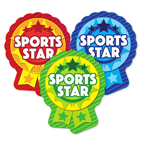 SuperStickers Rosettenaufkleber "Sports Star", 35 x 45 mm, 60 Stück von SuperStickers