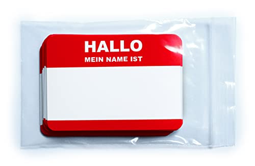 HALLO mein Name ist. 500 Stück Stickerpack! 10,5 x 7,4cm Namenschilder Aufkleber von Sticker Ticker