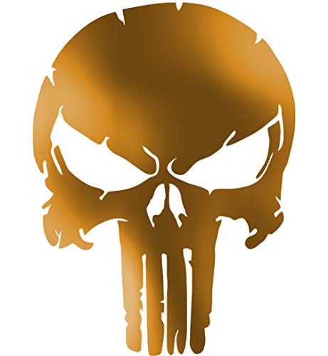 Punisher Wandtattoo Wandaufkleber Schädel Totenkopf Wandsticker Skull (M 28cm(H) x 20cm(B), Kupfer) von StickerMarket