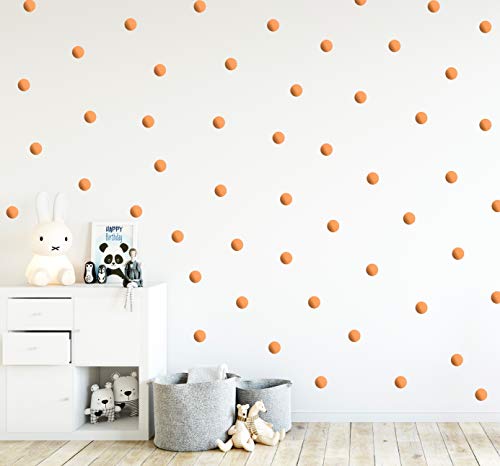 Punkte Set 70er an der Wand Wandtattoo Polka Dots Tupfen Babyzimmer Wandsticker Vinyl DIY Wandaufkleber (Kupfer) von StickerMarket