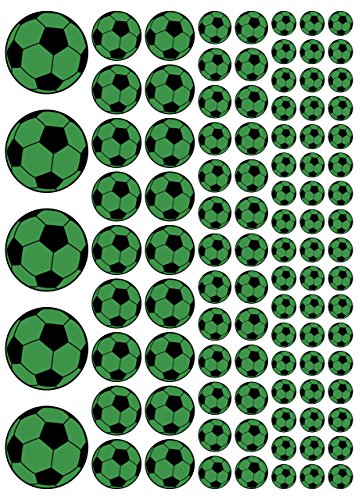 100 Aufkleber, Fußball, Sticker, 15-50 mm, grün/schwarz, aus PVC, Folie, bedruckt, selbstklebend, EM, WM, Bundesliga 100 Aufkleber, Fußball, Sticker, 15-50 mm, grün/schwarz, aus PVC, Folie, bedruckt, selbstklebend, EM, WM, Bundesliga von Stickershop Fußball Aufkleber