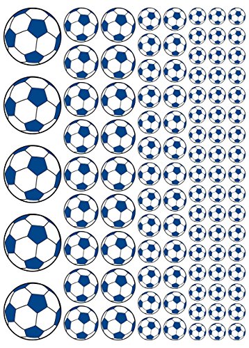 100 Aufkleber, Fußball, Sticker, 15-50 mm, weiß/blau, aus PVC, Folie, bedruckt, selbstklebend, EM, WM, Bundesliga 100 Aufkleber, Fußball, Sticker, 15-50 mm, weiß/blau, aus PVC, Folie, bedruckt, selbstklebend, EM, WM, Bundesliga von Stickershop Fußball Aufkleber