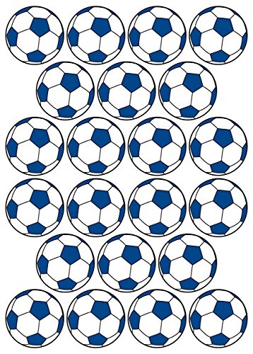 22 Aufkleber, Fußball, Sticker, 50 mm, weiß/blau, aus PVC, Folie, bedruckt, selbstklebend, EM, WM, Bundesliga 22 Aufkleber, Fußball, Sticker, 50 mm, weiß/blau, aus PVC, Folie, bedruckt, selbstklebend, EM, WM, Bundesliga von Stickershop Fußball Aufkleber