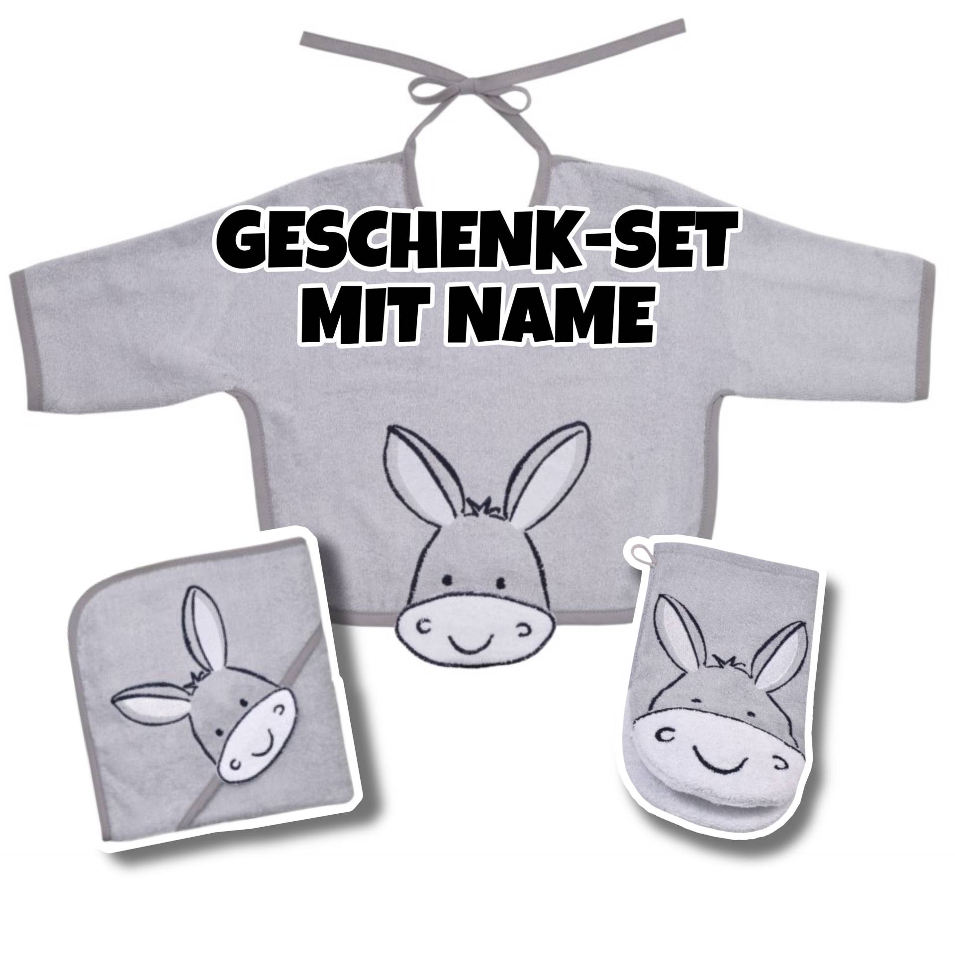 Baby Geschenkset Kapuzenhandtuch Personalisiert + Lätzchen Mit Name Waschhandschuh Namen | Geschenk Geburt Baby Geschenkset Kapuzenhandtuch Personalisiert + Lätzchen Mit Name Waschhandschuh Namen | Geschenk Geburt von SticklingDE