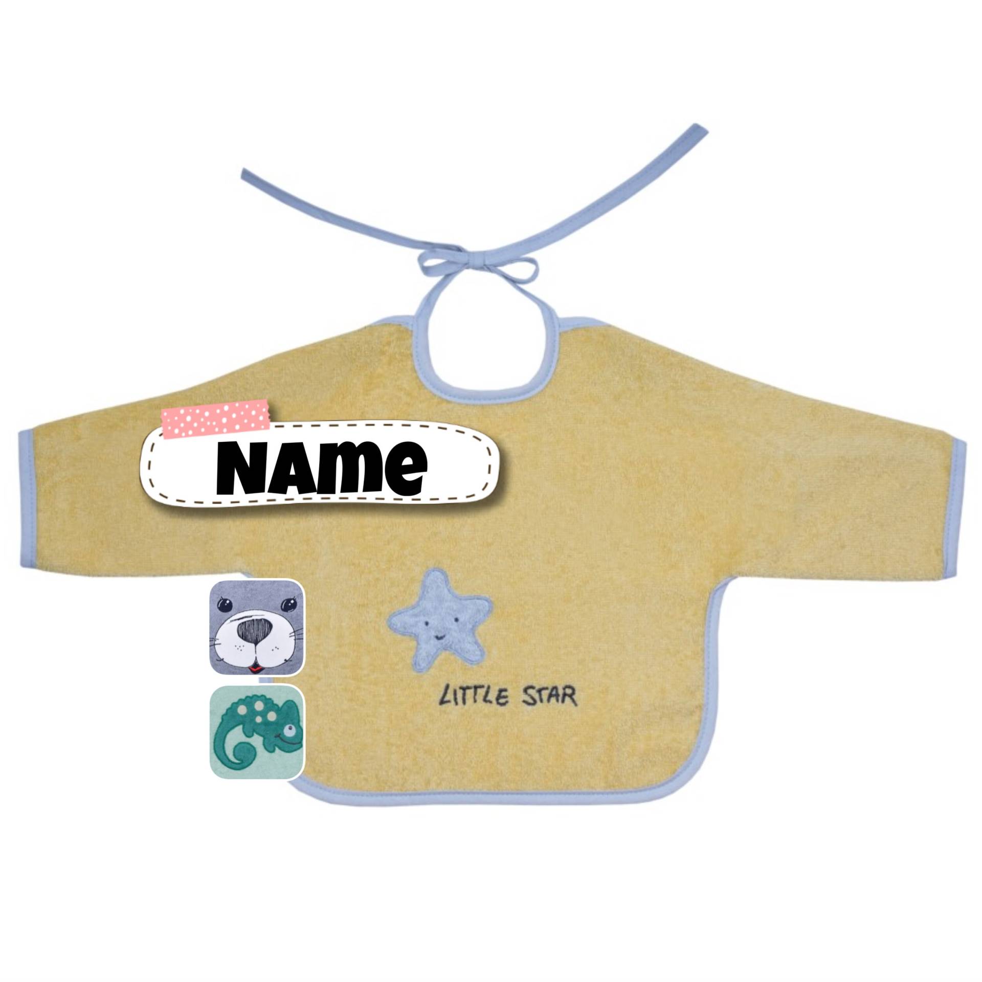 Langarm Lätzchen Baby Bestickt Mit Namen | 100% Baumwolle Personalisiert Ärmel Verschiedene Varianten Langarm Lätzchen Baby Bestickt Mit Namen | 100% Baumwolle Personalisiert Ärmel Verschiedene Varianten von SticklingDE