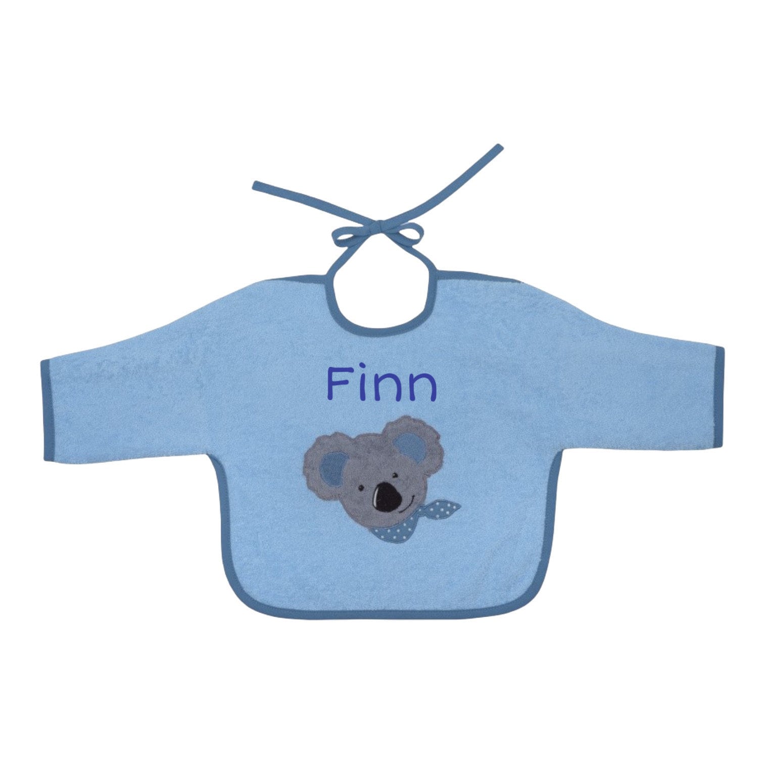 Langarm Lätzchen Baby Bestickt Mit Namen | Koala Hellblau Langarm Lätzchen Baby Bestickt Mit Namen | Koala Hellblau von SticklingDE
