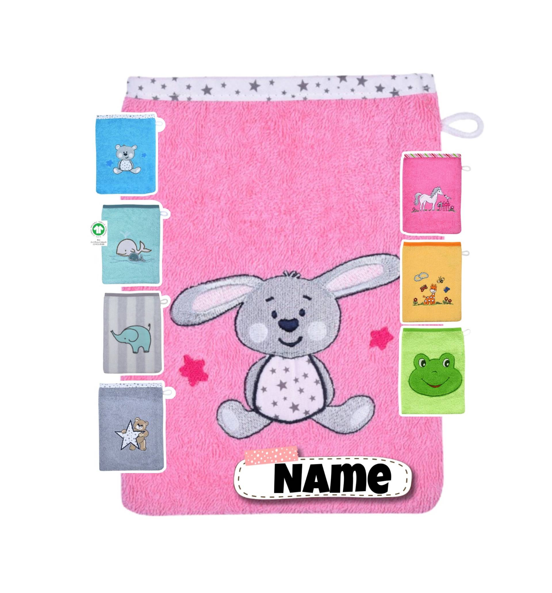 Waschhandschuh Mit Namen | Waschlappen Baby Kinder Personalisiert Name Waschhandschuh Mit Namen | Waschlappen Baby Kinder Personalisiert Name von SticklingDE