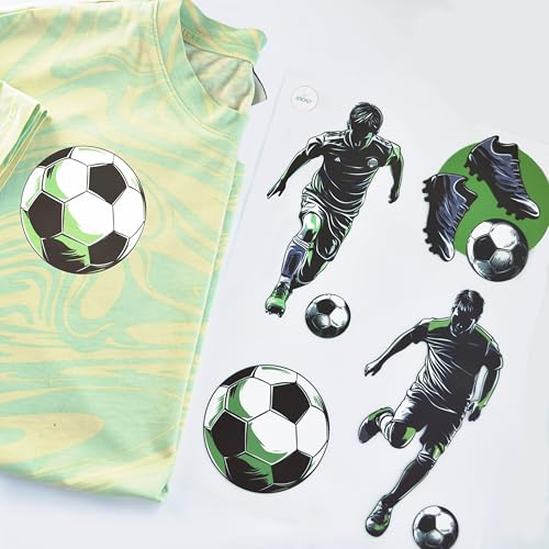Bügelbilder Fußball Set, DIN A4 für Textilien zum Aufbügeln | Dekoration von T-Shirts, Hoodies, Jeans, Schultüten | Patches groß klein für Kinder, Jungs, Mädchen Bügelbilder Fußball Set, DIN A4 für Textilien zum Aufbügeln | Dekoration von T-Shirts, Hoodies, Jeans, Schultüten | Patches groß klein für Kinder, Jungs, Mädchen von Stickly