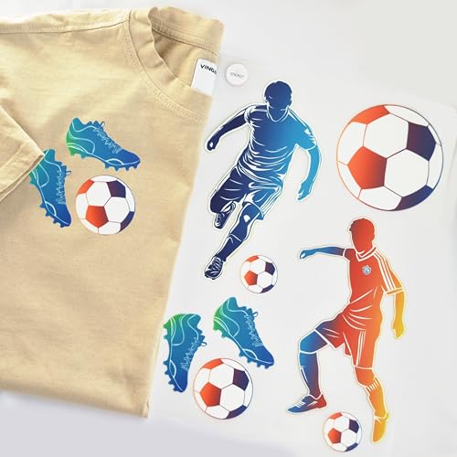 Bügelbilder Fußball Set, DIN A4 für Textilien zum Aufbügeln | Dekoration von T-Shirts, Hoodies, Jeans, Schultüten | Patches groß klein für Kinder, Jungs, Mädchen Bügelbilder Fußball Set, DIN A4 für Textilien zum Aufbügeln | Dekoration von T-Shirts, Hoodies, Jeans, Schultüten | Patches groß klein für Kinder, Jungs, Mädchen von Stickly