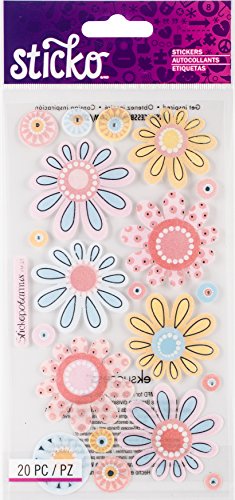 Sticko Aufkleber Pergamentpapier Crazy Daisies (20 Stück) SPVM38, sonstige von Sticko