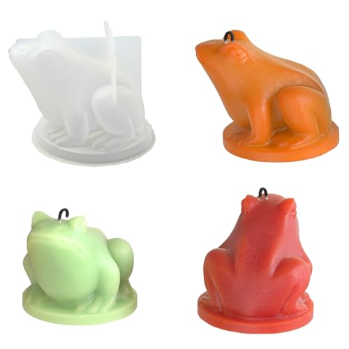 Stiesy 1 x 3D-Frosch-Silikonform, niedliche Tierform, Harz, Gipsform, Gießformen für DIY, Wachs, Aromatherapie, Kerzen, Ornament, Heimdekoration Stiesy 1 x 3D-Frosch-Silikonform, niedliche Tierform, Harz, Gipsform, Gießformen für DIY, Wachs, Aromatherapie, Kerzen, Ornament, Heimdekoration von Stiesy