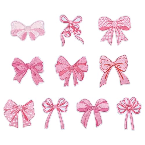 Stiesy 10 Stück 10 Stile rosa Schleifen-Thema zum Aufbügeln oder Aufnähen, bestickte Applikationen für Kleidung, Hüte, Rucksäcke, Jacken, Accessoires Stiesy 10 Stück 10 Stile rosa Schleifen-Thema zum Aufbügeln oder Aufnähen, bestickte Applikationen für Kleidung, Hüte, Rucksäcke, Jacken, Accessoires von Stiesy