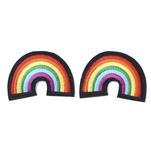 Stiesy 10 Stück Regenbogen-Form, computergesteuerte Stickerei, Stoff, zum Aufbügeln, bestickte Applikationen, Aufnäher, Kostüm-Zubehör für Hüte, Jacken, Rucksäcke, Applikationen, Dekoration Stiesy 10 Stück Regenbogen-Form, computergesteuerte Stickerei, Stoff, zum Aufbügeln, bestickte Applikationen, Aufnäher, Kostüm-Zubehör für Hüte, Jacken, Rucksäcke, Applikationen, Dekoration von Stiesy