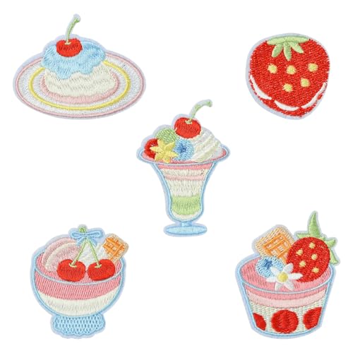 Stiesy 10 Stück gemischte Lebensmittelformen zum Aufbügeln auf Kuchen und Getränken, computergesteuerte Stickapplikationen zum Aufnähen von Mini-Flicken für Kleidung, Kostüme, Accessoires, DIY Stiesy 10 Stück gemischte Lebensmittelformen zum Aufbügeln auf Kuchen und Getränken, computergesteuerte Stickapplikationen zum Aufnähen von Mini-Flicken für Kleidung, Kostüme, Accessoires, DIY von Stiesy