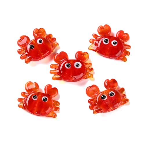 Stiesy 10 Stück handgefertigte Krabben-Lampwork-Perlen mit Meerestiermotiven, Abstandshalter für Bastelarbeiten, Großpackung für sommerliche nautische Schmuckherstellung Stiesy 10 Stück handgefertigte Krabben-Lampwork-Perlen mit Meerestiermotiven, Abstandshalter für Bastelarbeiten, Großpackung für sommerliche nautische Schmuckherstellung von Stiesy