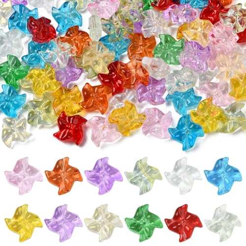 Stiesy 100 Stück Lampwork-Windmühlen-Perlen, handgefertigt, Glasperlen, Abstandshalter für Halsketten, Armbänder, Ohrringe, Schmuckherstellung von Stiesy