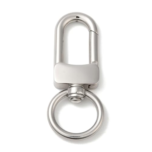 Stiesy 2 Stück 304 Edelstahl Drehverschlüsse Drehverschlüsse Drehgelenk-Karabinerhaken Schlüsselanhänger Haken DIY Klauenverschlüsse für Schmuckfindung Halskette Armband Herstellung von Stiesy