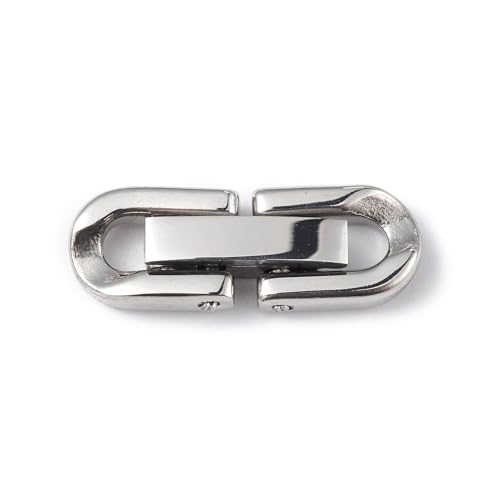 Stiesy 2 Stück 304 Edelstahl Faltverschlüsse Schmuck-Verlängerungsverschlüsse für kubanische Ketten, Armbänder, Halsketten, Schmuckherstellung von Stiesy
