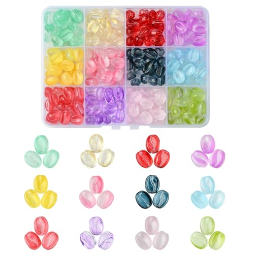 Stiesy 216 Stück/Box, 12 Farben, Kaffeebohnenperlen, Backfarbe, transparente Glas-Kristallperlen, Lebensmittelform, Schmuckzubehör für Bastelarbeiten, Armbänder, Halsketten, Ohrringe, Ringe Stiesy 216 Stück/Box, 12 Farben, Kaffeebohnenperlen, Backfarbe, transparente Glas-Kristallperlen, Lebensmittelform, Schmuckzubehör für Bastelarbeiten, Armbänder, Halsketten, Ohrringe, Ringe von Stiesy