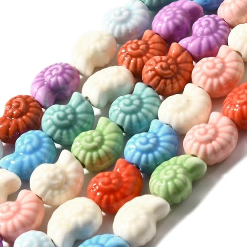 Stiesy 25 Stück/Strang, spiralförmige Porzellanperlen, Stränge, gemischte Farben, handgefertigt, Porzellan, Keramikperlen, Großpackung für Armbänder, Ohrringe, Halsketten, DIY-Schmuckherstellung Stiesy 25 Stück/Strang, spiralförmige Porzellanperlen, Stränge, gemischte Farben, handgefertigt, Porzellan, Keramikperlen, Großpackung für Armbänder, Ohrringe, Halsketten, DIY-Schmuckherstellung von Stiesy
