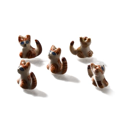 Stiesy 3D-Katzen-Porzellan-Keramikperlen, Abstandhalter, niedliches Kätzchenform, handbemalte Porzellanperlen für Bastelarbeiten, Armbänder, Ohrringe, Halsketten, Schmuckherstellung, 20 Stück Stiesy 3D-Katzen-Porzellan-Keramikperlen, Abstandhalter, niedliches Kätzchenform, handbemalte Porzellanperlen für Bastelarbeiten, Armbänder, Ohrringe, Halsketten, Schmuckherstellung, 20 Stück von Stiesy