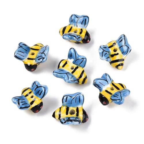 Stiesy 3D-Porzellanperlen, Kornblumenblau, Famille-Rose, Keramik, Abstandshalter, Bastelperlen, Insektenanhänger, Perlen für DIY-Schmuck, Boho-Armbänder, 20 Stück Stiesy 3D-Porzellanperlen, Kornblumenblau, Famille-Rose, Keramik, Abstandshalter, Bastelperlen, Insektenanhänger, Perlen für DIY-Schmuck, Boho-Armbänder, 20 Stück von Stiesy