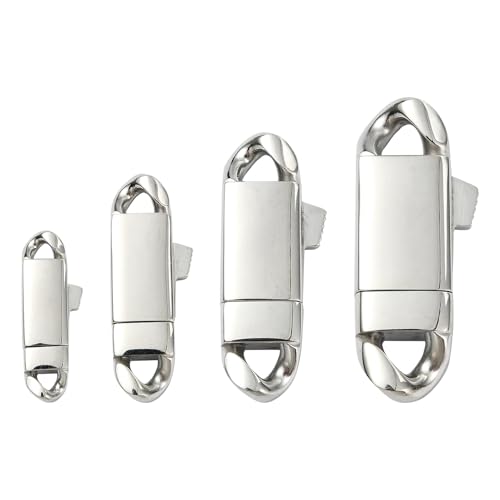 Stiesy 4 Stück 4 Stile 316 Edelstahl Bajonettverschlüsse ovale Form Schmuckverschlüsse für kubanische Kette Schmuckherstellung Handwerk Stiesy 4 Stück 4 Stile 316 Edelstahl Bajonettverschlüsse ovale Form Schmuckverschlüsse für kubanische Kette Schmuckherstellung Handwerk von Stiesy