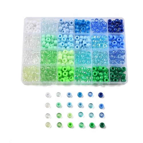 Stiesy 769 Stück/Box, 24 Stile, mehrfarbig, Schmuckperlen-Set, 9 x 6 mm, Acryl-Kunststoff-Haarperlen, Großpackung für Zöpfe, Basteln, Freundschaftsarmband, Halskette, Schlüsselanhänger Stiesy 769 Stück/Box, 24 Stile, mehrfarbig, Schmuckperlen-Set, 9 x 6 mm, Acryl-Kunststoff-Haarperlen, Großpackung für Zöpfe, Basteln, Freundschaftsarmband, Halskette, Schlüsselanhänger von Stiesy